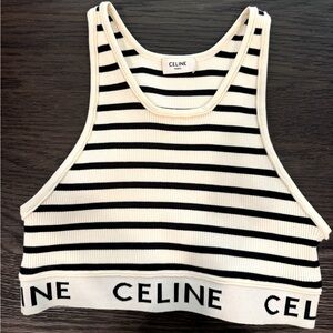 Celine striped crop top